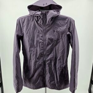 under armour womens size Small fitted wind breaker jacket hooded full zip